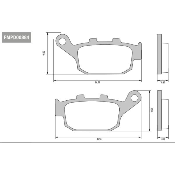 PAST/FRENO HONDA 190CB/TRANSA/TURING.PD/884-FRASLE
