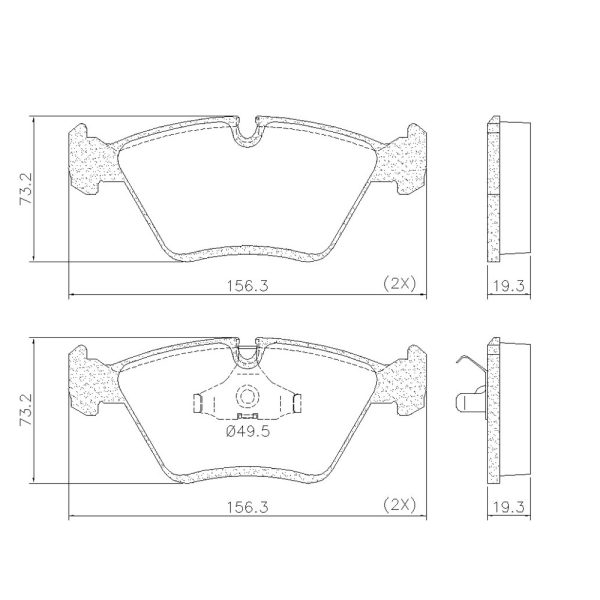 PAST/FRENO BENELLI 600 TNT/GT DEL...PD/1003-FRASLE